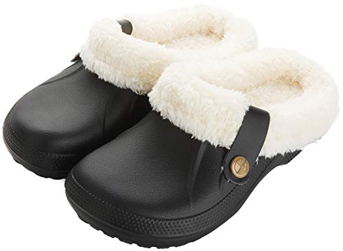 ChayChax-Waterproof-Slippers-Women-Men-Fur-Lined-Clogs-Winter-Garden-Shoes-Warm-House-Slippers-Indoor-Outdoor-Mules
