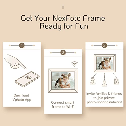 NexFoto-Smart-WiFi-Digital-Picture-Frame-16GB-Memory-Electronic-Photo-Frame-with-IPS-Touch-Screen-Share-Photos-Videos-via-Easy-to-Use-App-Gift-for-Grandparents-Knight-Black