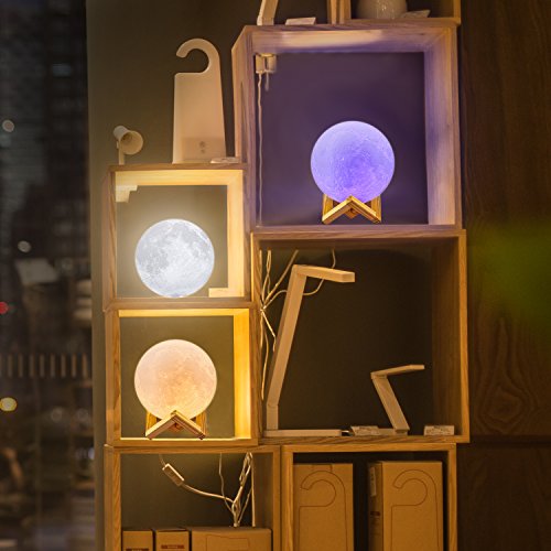 Moon-Lamp-LOGROTATE-16-Colors-LED-Night-Light-3D-Printing-Moon-Light-with-Stand-RemoteTouch-Control-and-USB-Rechargeable-Moon-Light-Lamps-for-kids-friends-Lover-Birthday-Gifts-Diameter-48-INCH