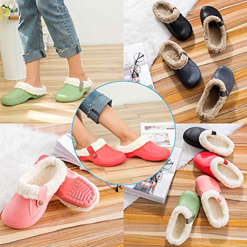 ChayChax-Waterproof-Slippers-Women-Men-Fur-Lined-Clogs-Winter-Garden-Shoes-Warm-House-Slippers-Indoor-Outdoor-Mules