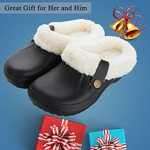 ChayChax-Waterproof-Slippers-Women-Men-Fur-Lined-Clogs-Winter-Garden-Shoes-Warm-House-Slippers-Indoor-Outdoor-Mules