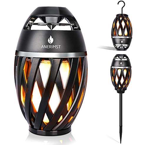 Outdoor-Bluetooth-Speaker-with-Torch-Light-ANERIMST-Waterproof-Wireless-LED-Flame-Speakers-for-Home-Gadgets-Camping-Accessories-Loud-Sound-24H-Playtime-Gifts-for-Men-Women-Couples-Dads-Moms-Black