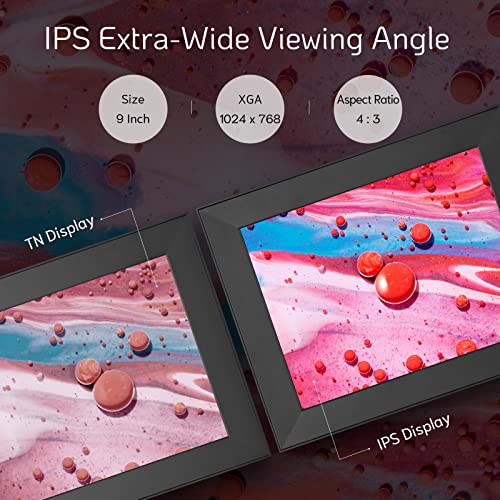 NexFoto-Smart-WiFi-Digital-Picture-Frame-16GB-Memory-Electronic-Photo-Frame-with-IPS-Touch-Screen-Share-Photos-Videos-via-Easy-to-Use-App-Gift-for-Grandparents-Knight-Black