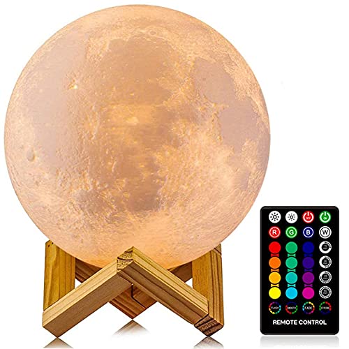 Moon-Lamp-LOGROTATE-16-Colors-LED-Night-Light-3D-Printing-Moon-Light-with-Stand-RemoteTouch-Control-and-USB-Rechargeable-Moon-Light-Lamps-for-kids-friends-Lover-Birthday-Gifts-Diameter-48-INCH
