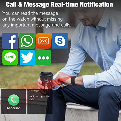 Pradory-Smart-WatchFitness-Watch-Activity-Tracker-with-Heart-Rate-Blood-Pressure-Monitor-IP67-Waterproof-Bluetooth-Smartwatch-Touch-Screen-Sports-Tracker-Watch-for-Android-iOS-Phones-Men-Women-Black