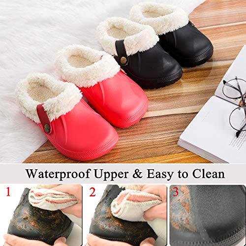 ChayChax-Waterproof-Slippers-Women-Men-Fur-Lined-Clogs-Winter-Garden-Shoes-Warm-House-Slippers-Indoor-Outdoor-Mules